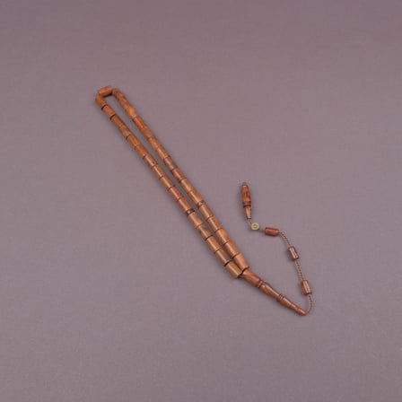 Yılan Ağacı Usta İşi İmzalı Kesme Kesim 6.5x10.5mm Tesbih