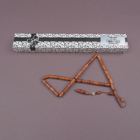 Yılan Ağacı Usta İşi İmzalı Kesme Kesim 6.5x10.5mm Tesbih