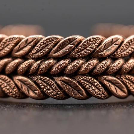 Aura Copper Bakır Bileklik Kadın Erkek El Yapımı Açık Kelepçe Bilezik Bc-00001