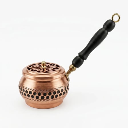 Aura Copper El Yapımı Bakır Tütsülük Buhurdanlık – El İşlemeli Dekoratif Tütsü Kabı Tt-00002