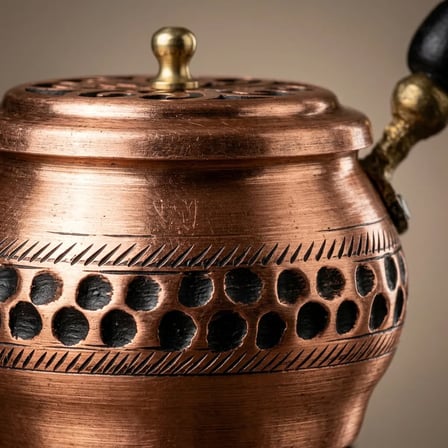 Aura Copper El Yapımı Bakır Tütsülük Buhurdanlık – El İşlemeli Dekoratif Tütsü Kabı Tt-00002
