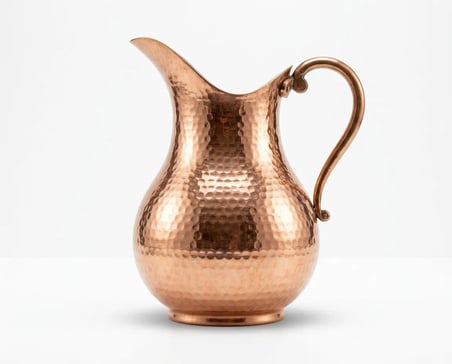 Aura Copper Dövme Bakır Ördek Sürahi 2 L 1 mm 23 cm El Yapımı Sc-00006