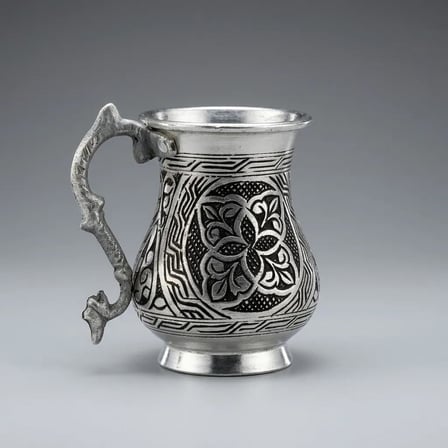 Aura Copper Ağır El İşlemeli Bakır Bardak 300 ml Kalaylı Ayran Su Meşrubat Bardağı KC-00006-6 Adet