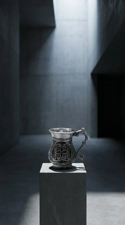 Aura Copper Ağır El İşlemeli Bakır Bardak 300 ml Kalaylı Ayran Su Meşrubat Bardağı KC-00006-6 Adet
