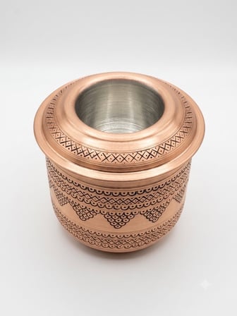 Aura Copper Bakır Ehlikeyf Bardak Soğutucu El İşlemeli ve Jelli Modeller EC-00002-Jelli Bakır Üzüm