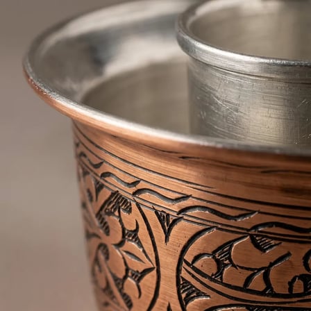Aura Copper Bakır Ehlikeyf Bardak Soğutucu El İşlemeli ve Jelli Modeller EC-00004-Bakır Ağır İşleme