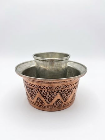 Aura Copper Bakır Ehlikeyf Bardak Soğutucu El İşlemeli ve Jelli Modeller EC-00006-Bakır Üzüm