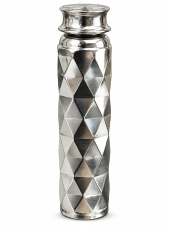 Bakır Matara Suluk Su Şişesi 500–600 ml Geometrik ve Dövme Desenli Ac-Mt-006-Piramit