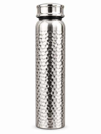 Bakır Matara Suluk Su Şişesi 500–600 ml Geometrik ve Dövme Desenli Ac-Mt-008-Dövme