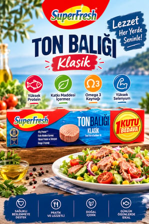 Superfresh Ton Balığı Klasik (4x75 gr) x 6 Paket