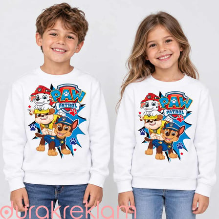 Paw Patrol Chase Marshall Rubble DTF Transfer Baskı – Çocuk Tişört ve Sweatshirt Baskısı