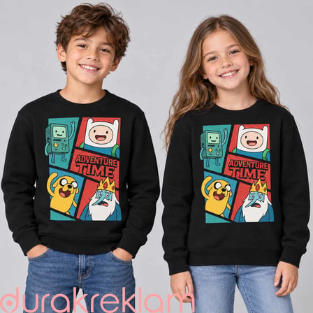 Adventure Time Finn Jake BMO Buz Kralı Ütü ile  yapıştırılan DTF Transfer Baskı