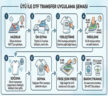 Taş Devri Fred Çakmaktaş Ütü ile yapıştırılan DTF Transfer Baskı