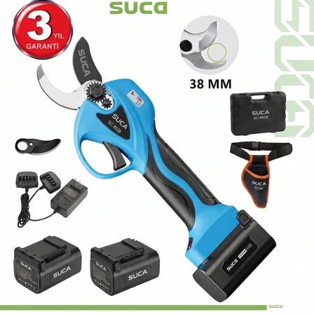 Suca SC 8638A LED Ekranlı Akülü Şarjlı Budama Makası 38 mm