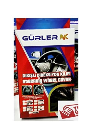 Vw Passat B6 Uyumlu  Alkantra Dikmeli Direksiyon Kılıfı Karbon-alkantra Yüzüklü Kırmızı Ipli