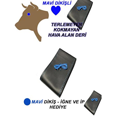 DACIA SANDERO uyumlu oto,araç  direksiyon kılıfı mavi dikiş