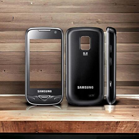 Samsung B7722 Kasa Samsung Galaxy B7722 Uyumlu Siyah Renk Orta Kasa Ön Arka Kapak Tuş Takımı 