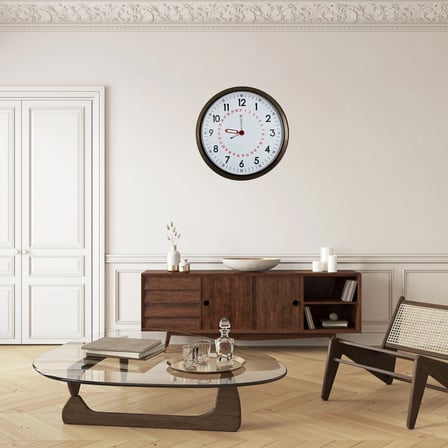Eskitme Takvimli 52 x 52 Cm Metal Duvar Saati iegxx
