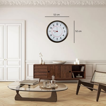 Eskitme Takvimli 52 x 52 Cm Metal Duvar Saati iegxx