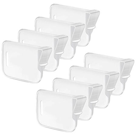 Microcase Sert Plastik Buzdolabı Bölüm Düzenleyici Ayracı Buzdolabı Organizatörü - ŞEFFAF AL5272 8 Adet