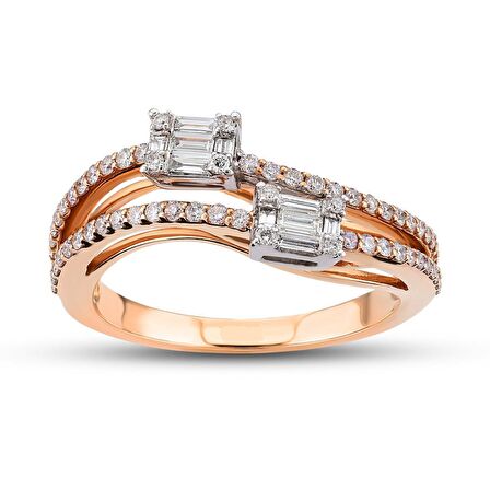 0.43 Ct Baget Pırlanta Yüzük B8