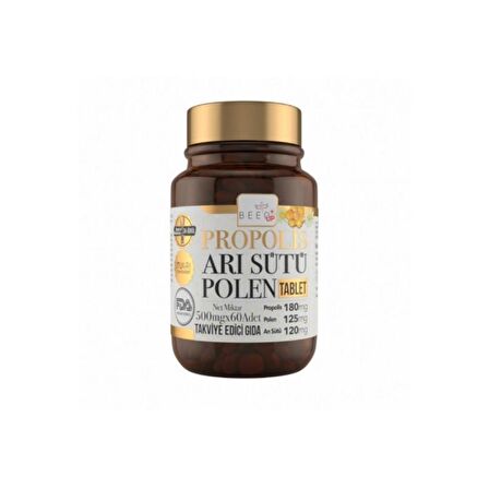 Propolis Arı Sütü Polen Takviye Edici Gıda 500mg 60 Tablet