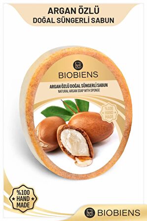 Argan Özlü Duş ve Cilde Özel Doğal Süngerli Sabun