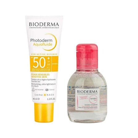 Bioderma Photoderm Aquafluide SPF50+ 40 ML- Sensibio H20 100 ML Hediye