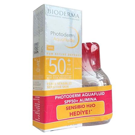 Bioderma Photoderm Aquafluide SPF50+ 40 ML- Sensibio H20 100 ML Hediye