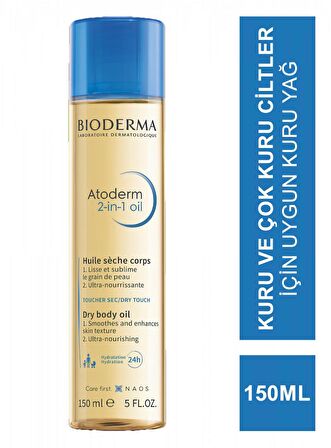 Bioderma Atoderm 2-in 1 Body Oil - Çatlak Önleyici Nemlendirici Bakım Yağı 150ml