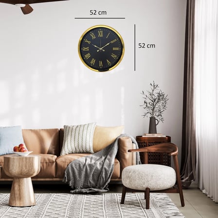 Gold Roma Victoria 52 x 52 Cm Duvar Saati iegxx