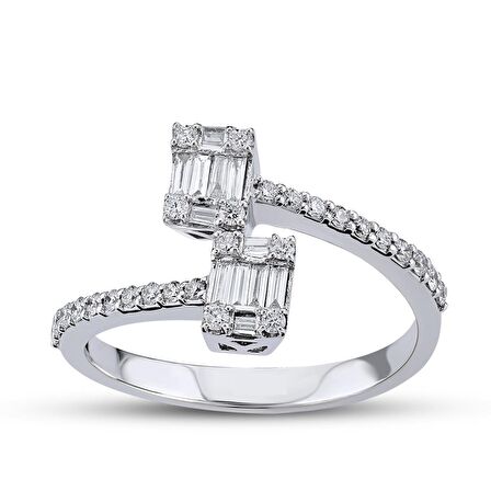 0.34 Ct Baget Pırlanta Yüzük B9