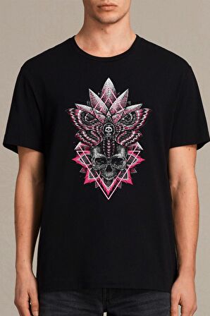 Erkek Siyah Kelebek Ve Kurukafa