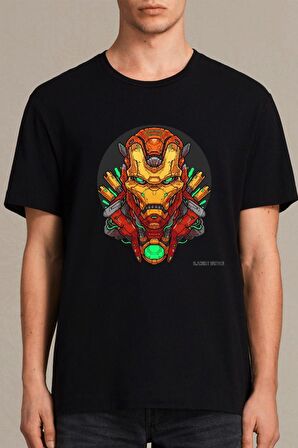 Erkek Siyah Iron Man T-Shirt