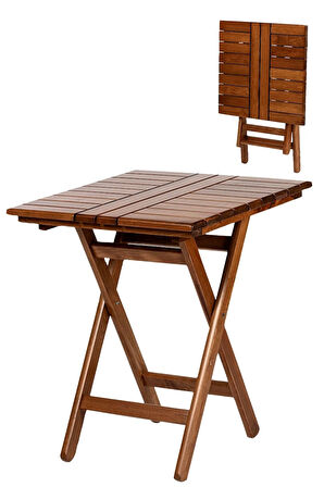 Katlanır Ahşap Masa 60x60 Atina Masa