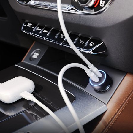 BUFFER Araç İçi Çakmaklığa TakılanType-C ve USB Girişli 2 Portlu Hızlı Şarj Adaptörü