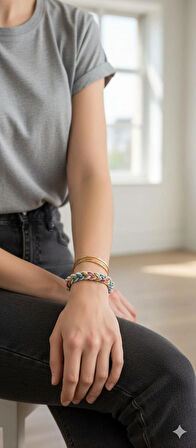 ÜZERİ SİMLİ BAĞCIK BİLEKLİK AYARLANABİLİR 