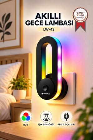 Özel Seri Salon Hareketli Lamba Gece Lambası LW43 Siyah