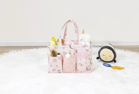 Baby Kullanımı Kolay Desenli Taşınabilir Bakım Çantası (pembe)