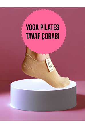 2 ÇİFT BABET ÇORAP GÖRÜNMEZ ÇORAP SPOR YOGA PİLATES SNEAKERS KAYMAZ SİLİKON TABAN 36-40 BEYAZ KREM