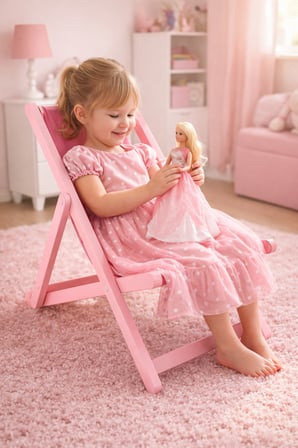 Babycino Ahşap Çocuk Koltuğu Pembe