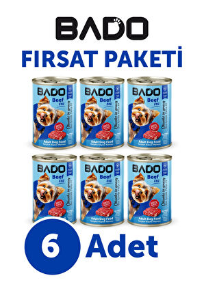 Bado Yaş Köpek Maması Etli Biftekli 400Gr 6Lı