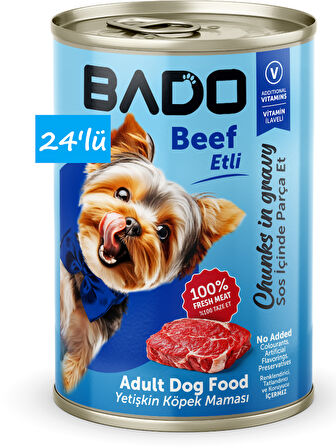 Bado Yetişkin Yaş Köpek Maması Etli 400Gr 36'lı