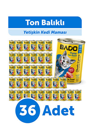 Bado Yetişkin Yaş Kedi Maması Ton Balıklı 400Gr 36'lı