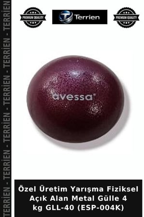 Özel Üretim Yarışma Fiziksel Açık Alan Metal Gülle 4 kg GLL-40 (ESP-004K)