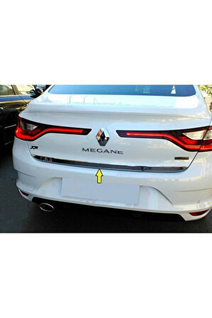 Renault Megane 4 2016 Ve Üzeri Krom Bagaj Alt Çıtası Sedan Paslanmaz Çelik