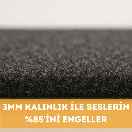 Beylini Kendinden Yapışkanlı Bagaj Kaplaması Keçe Oto Zemin Kapı Çatı Dayanıklı Uzun Ömürlü Araç Kaplama 3mm