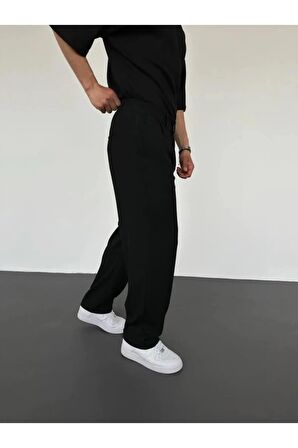 Pileli Baggy Kumaş Pantolon