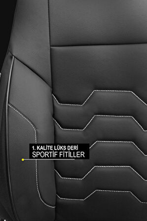 Bmw 5 Serisi  Uyumlu 5 KOLTUK TAM SET BAKÜ SERİSİ JAKAR TERLETME KOKMA YAPMAZ OTO KOLTUK KILIFI SİYAH