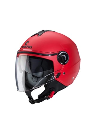 Motosiklet Kaskı Riviera V4 Güneş Vizörlü Kırmızı Motorcu Kaskı